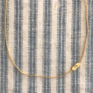Gorjana Alphabet Necklace “m” in gold
